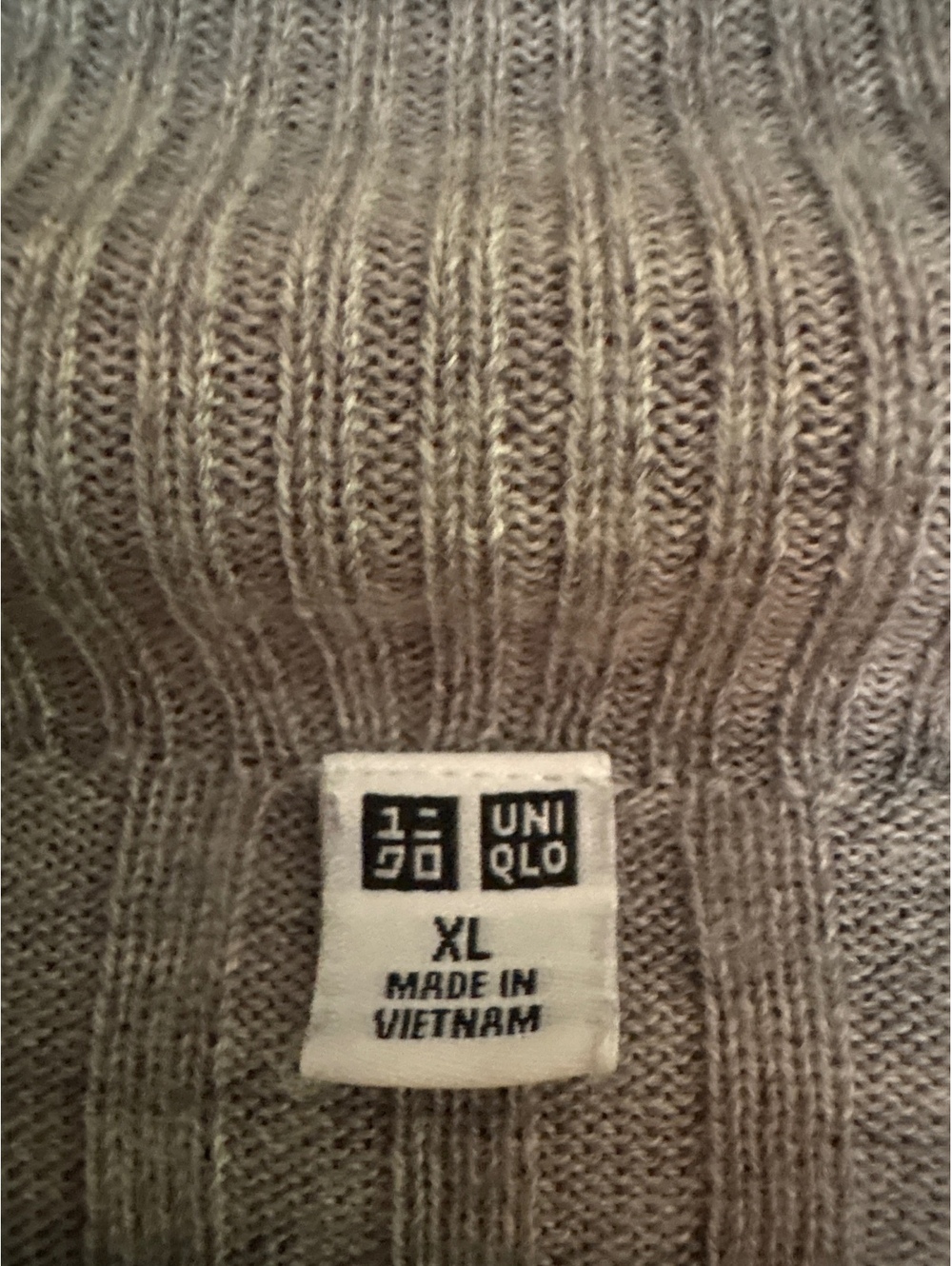 NWOT Uniqlo Women's Mock Neck Ribbed Knit Fitted Merino Wool Sweater - XL - Picture 5 of 5